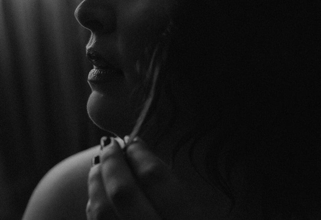 Luxury boudoir portrait created at Onyx and Sage Studios capturing confidence, sensuality, and feminine empowerment